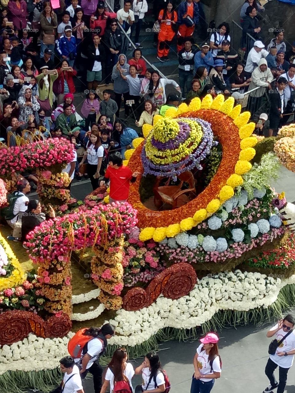 one of the float at the parade in panagbenga festival 2018 at the baguio city philippines.