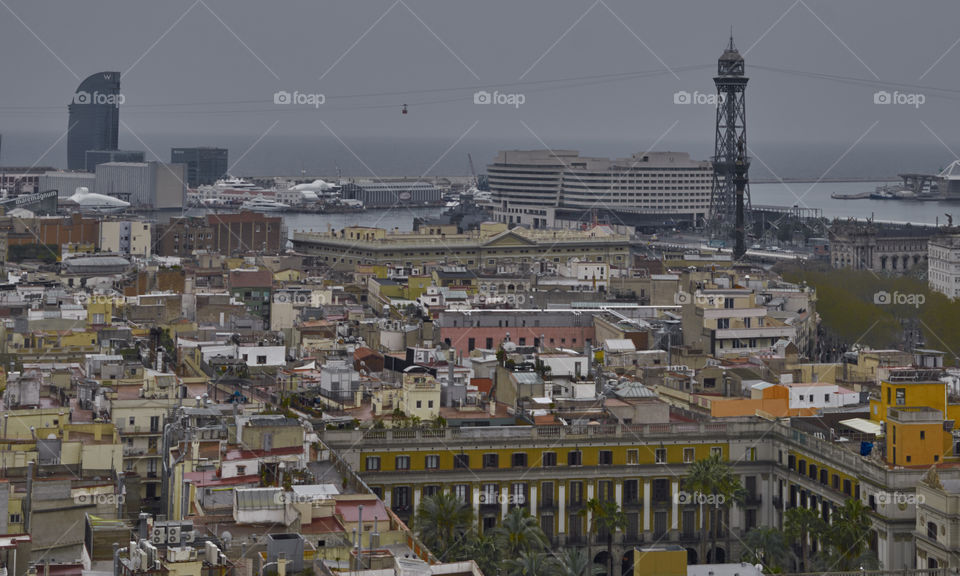 Barcelona. Plaza Real, Ramblas y Puerto.