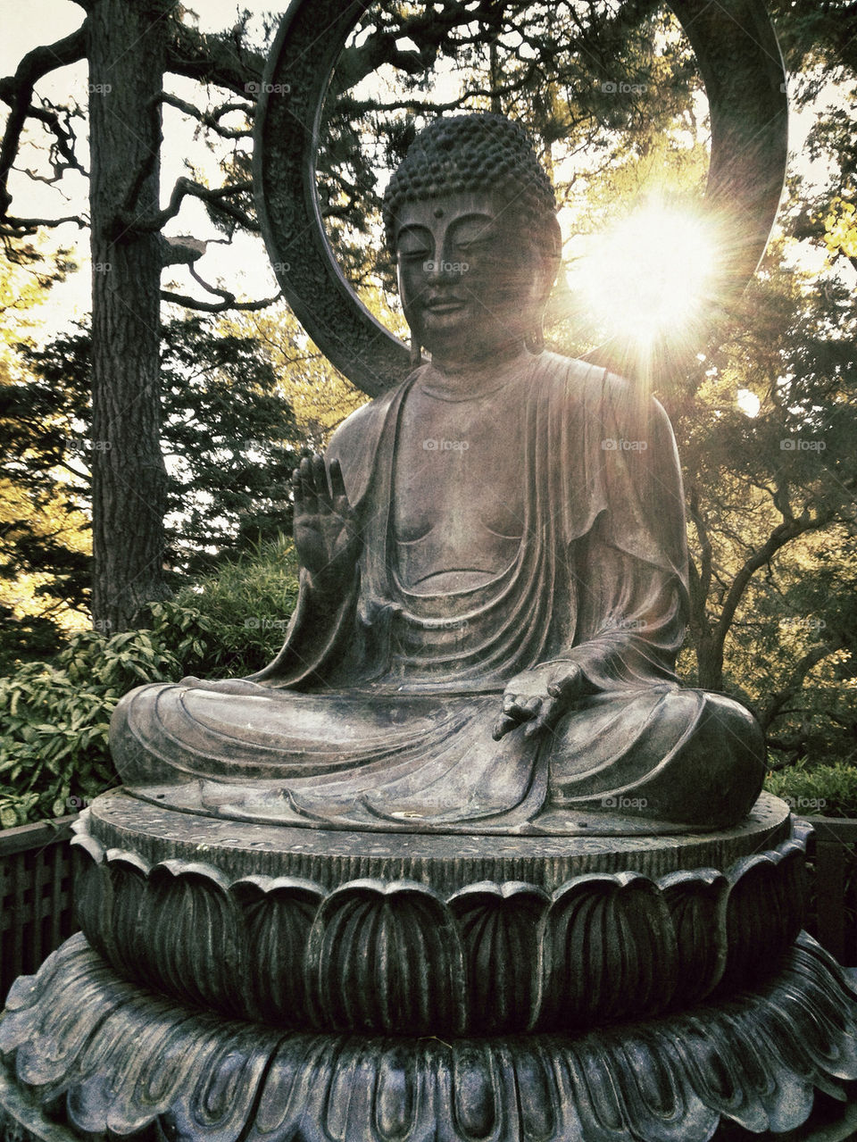 garden sun statue japanese by kirimoth