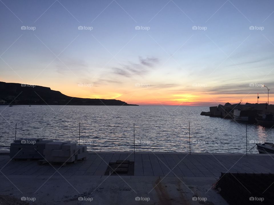 Sicily sunset beach