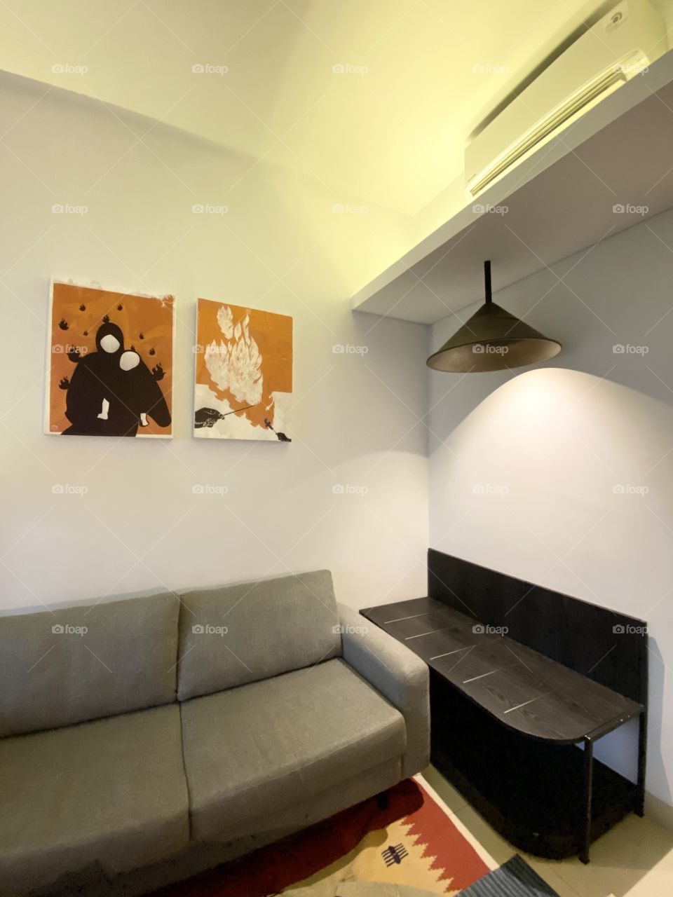 Sofa’s and spot light at living room 