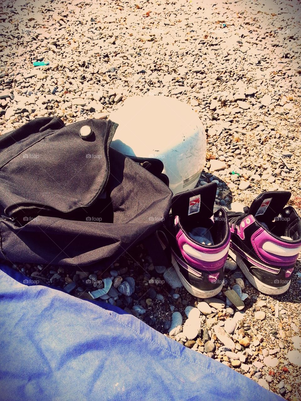 shoes on beach