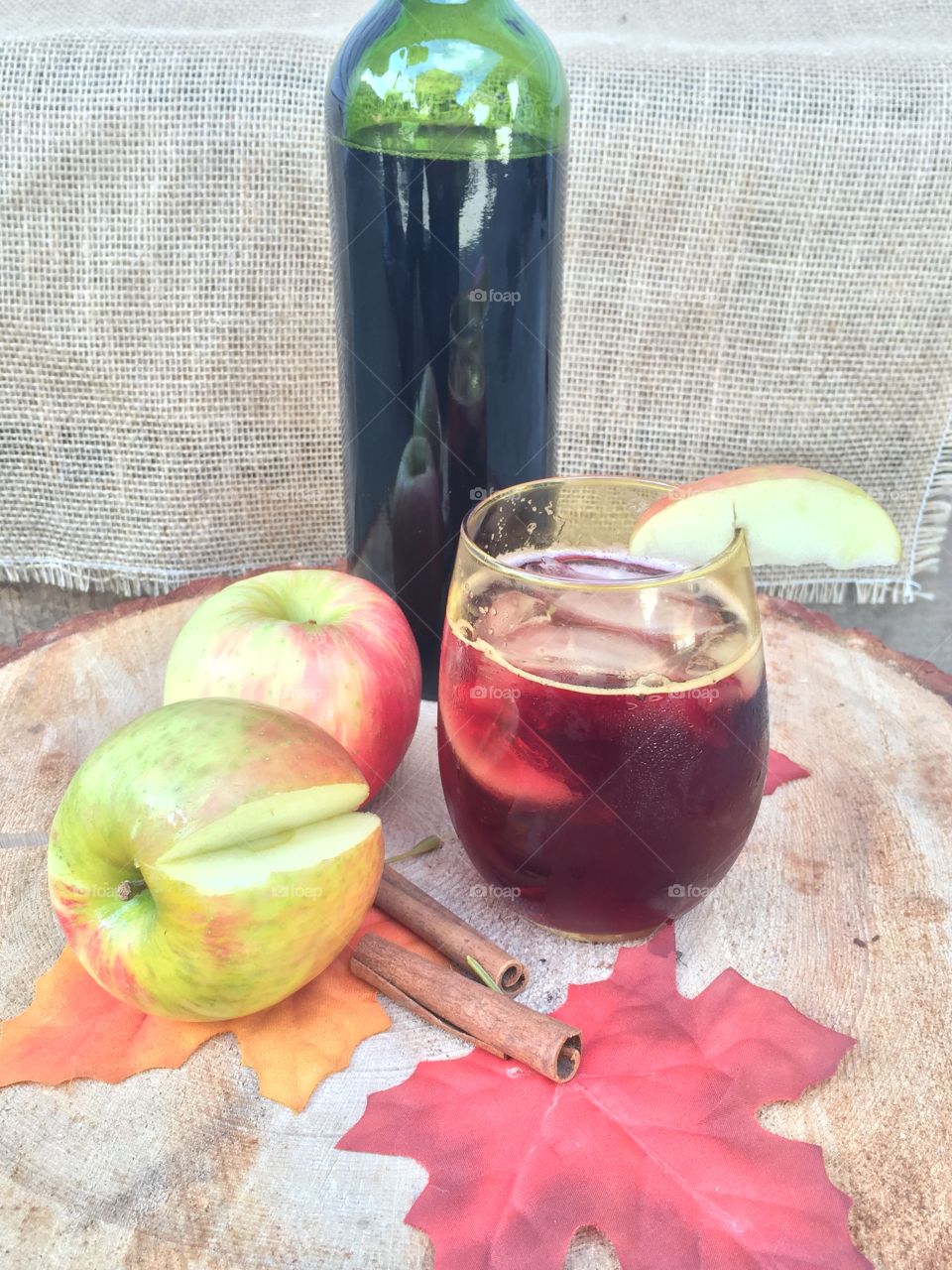 Autumn sangria wine