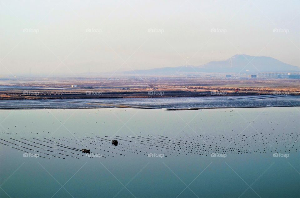 Fish farms in China
