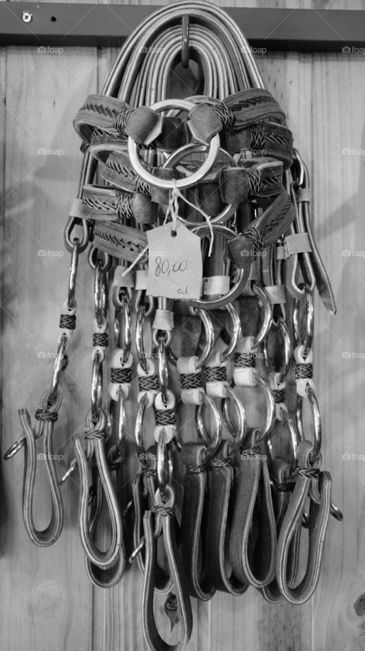 Selaria, cabeçadas de couro. Argolas inox.