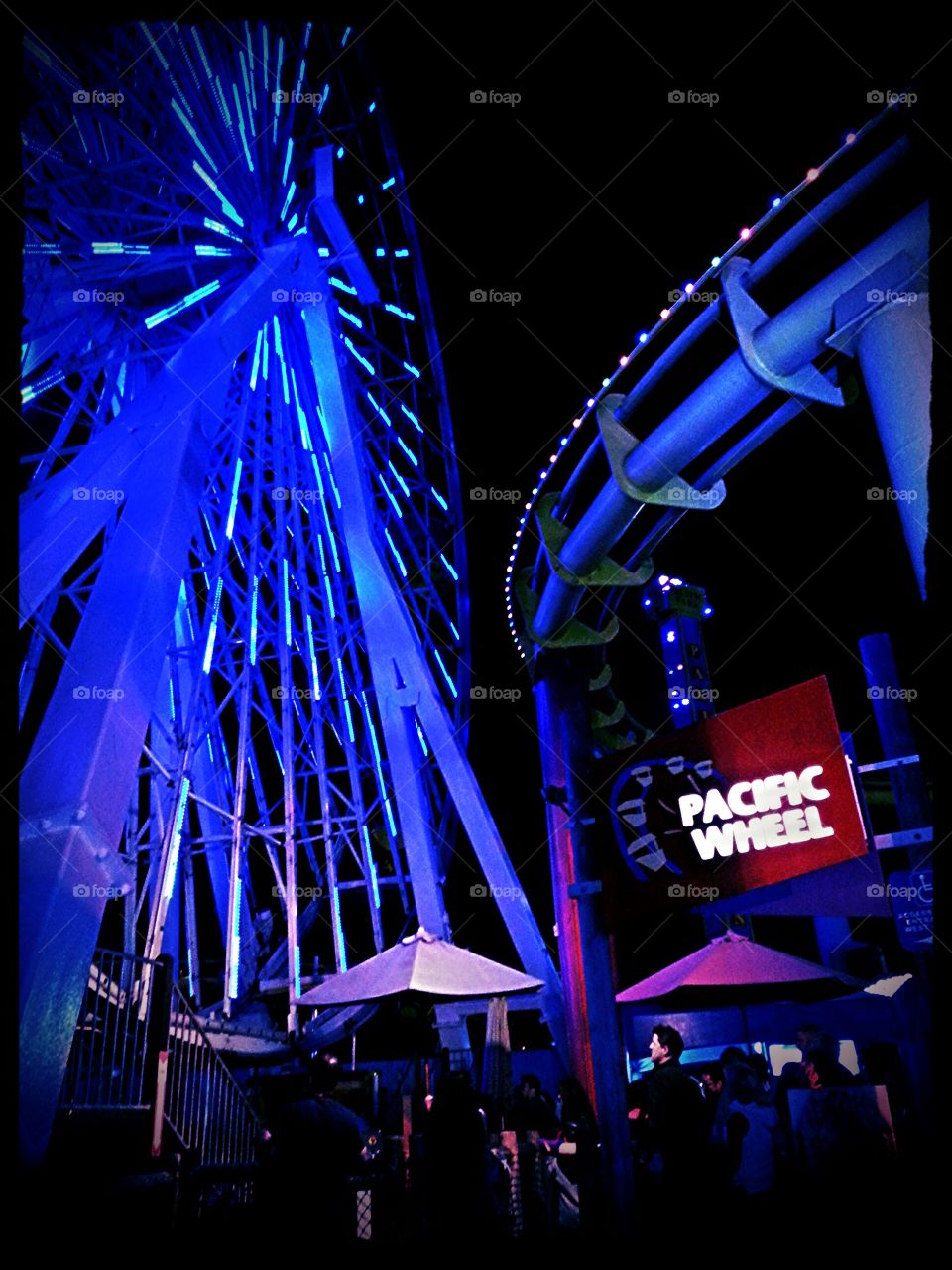 Ferris Wheel and Roller Coaster