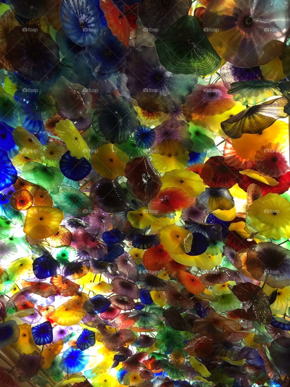 Stained glass ceiling at Bellagio 