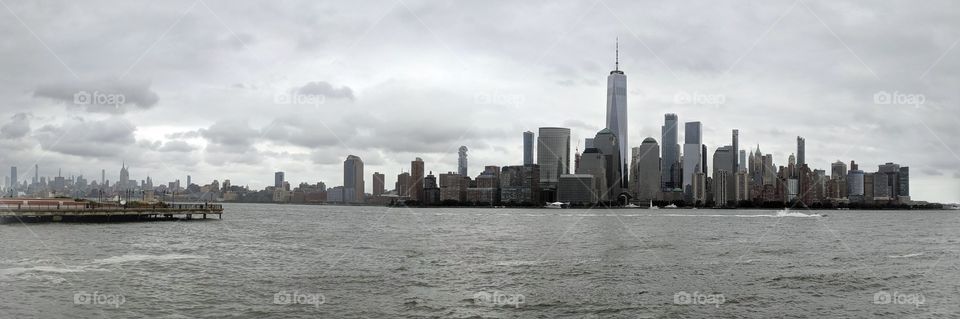 The New York City skyline as seen from Jersey City, NJ
