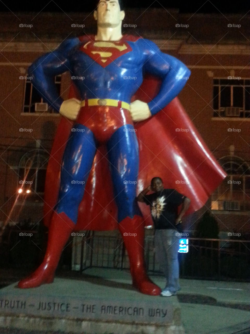 Superman and I are hanging out.