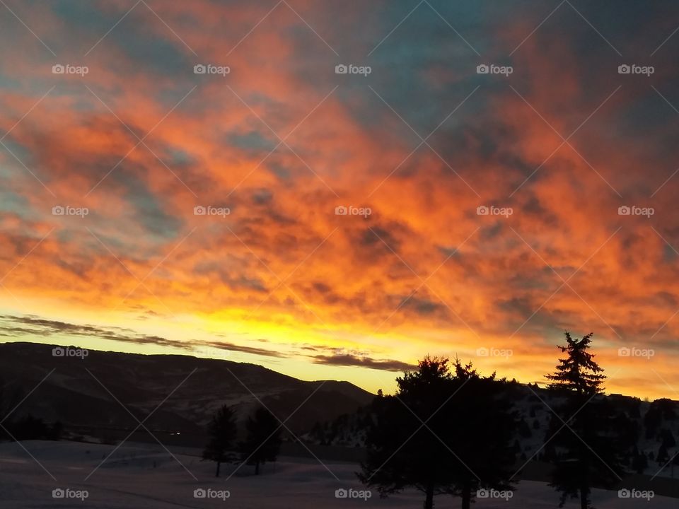 Winter sunrise in Utah