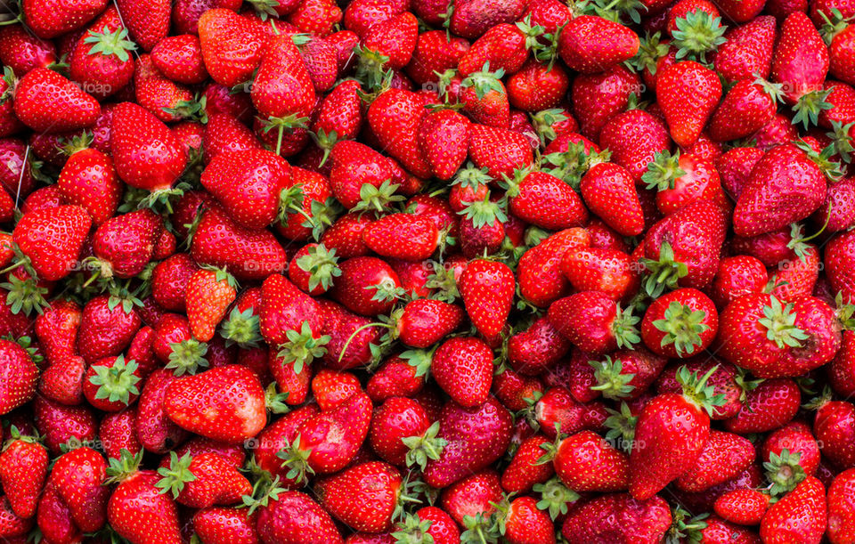 strawberries in a basket