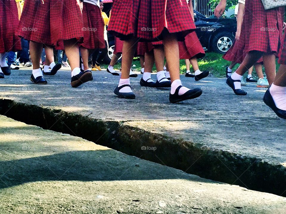 Students walking
