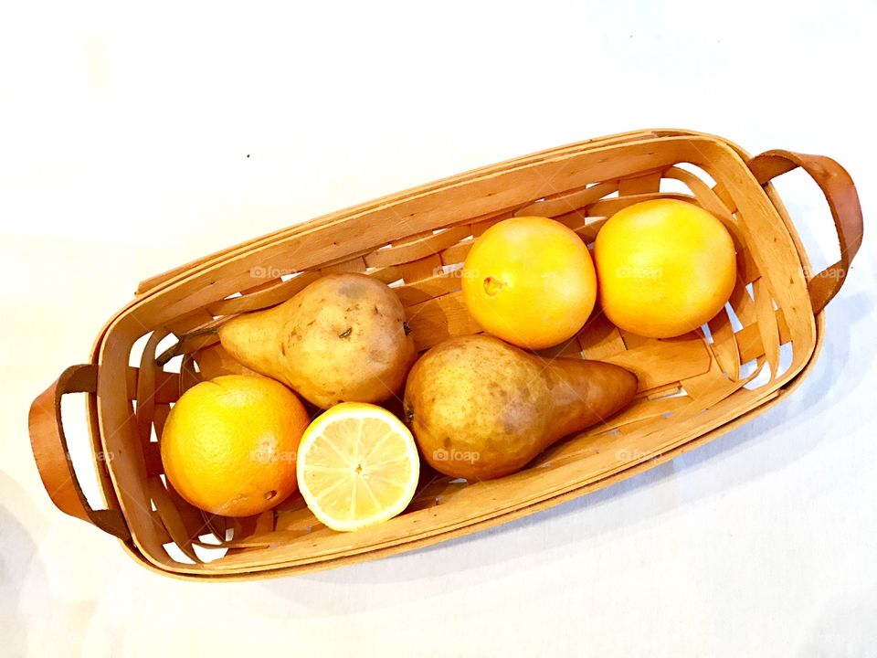 Rectangle Basket full of Fruit