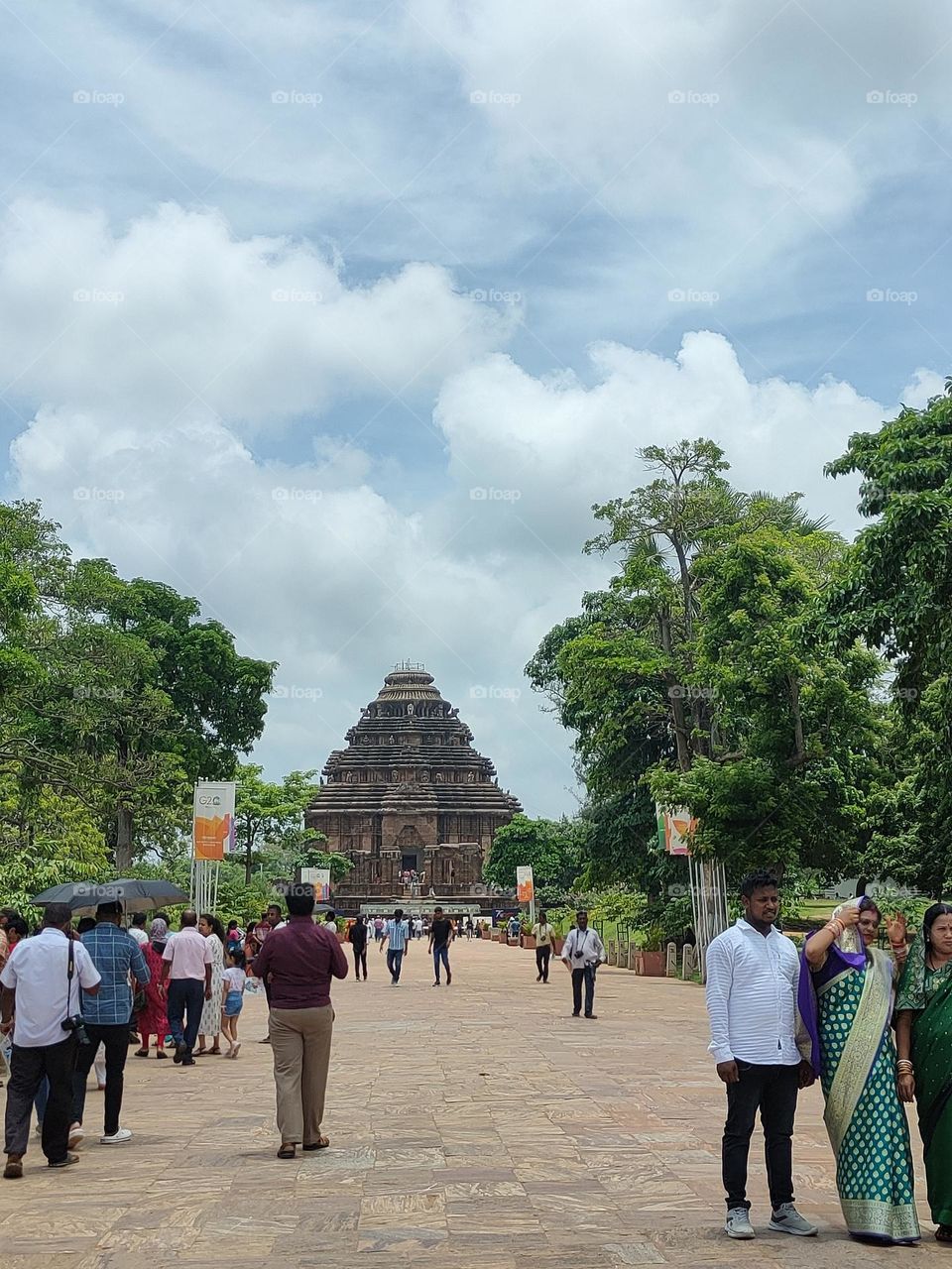 Crowd at konark surya temple India