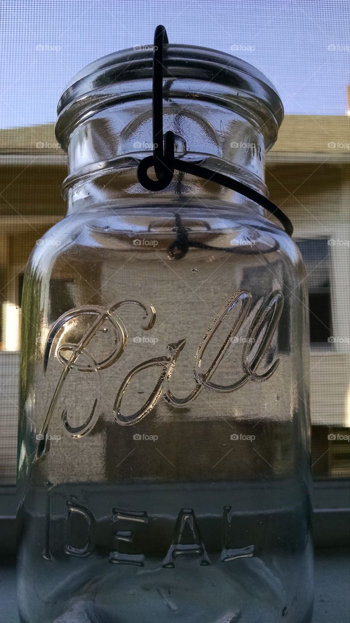 Ball jar. My grandma's canning jar.