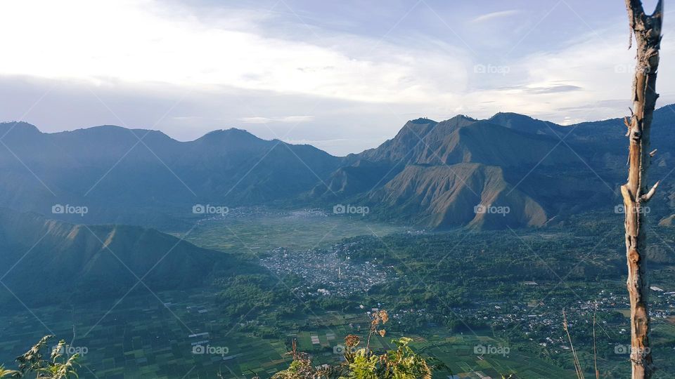 Sembalun Valley in Lombok Island