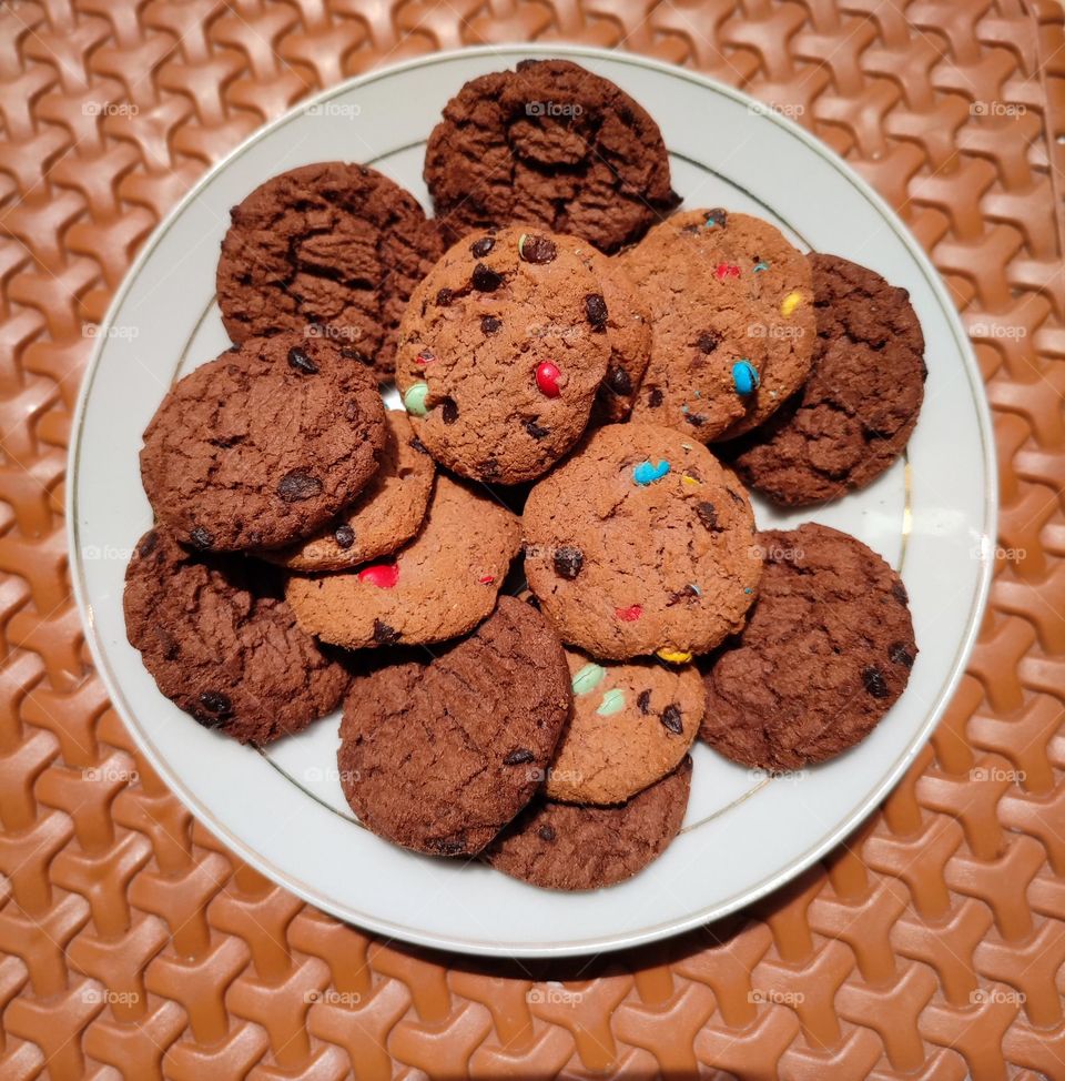 Chocolate cookies.