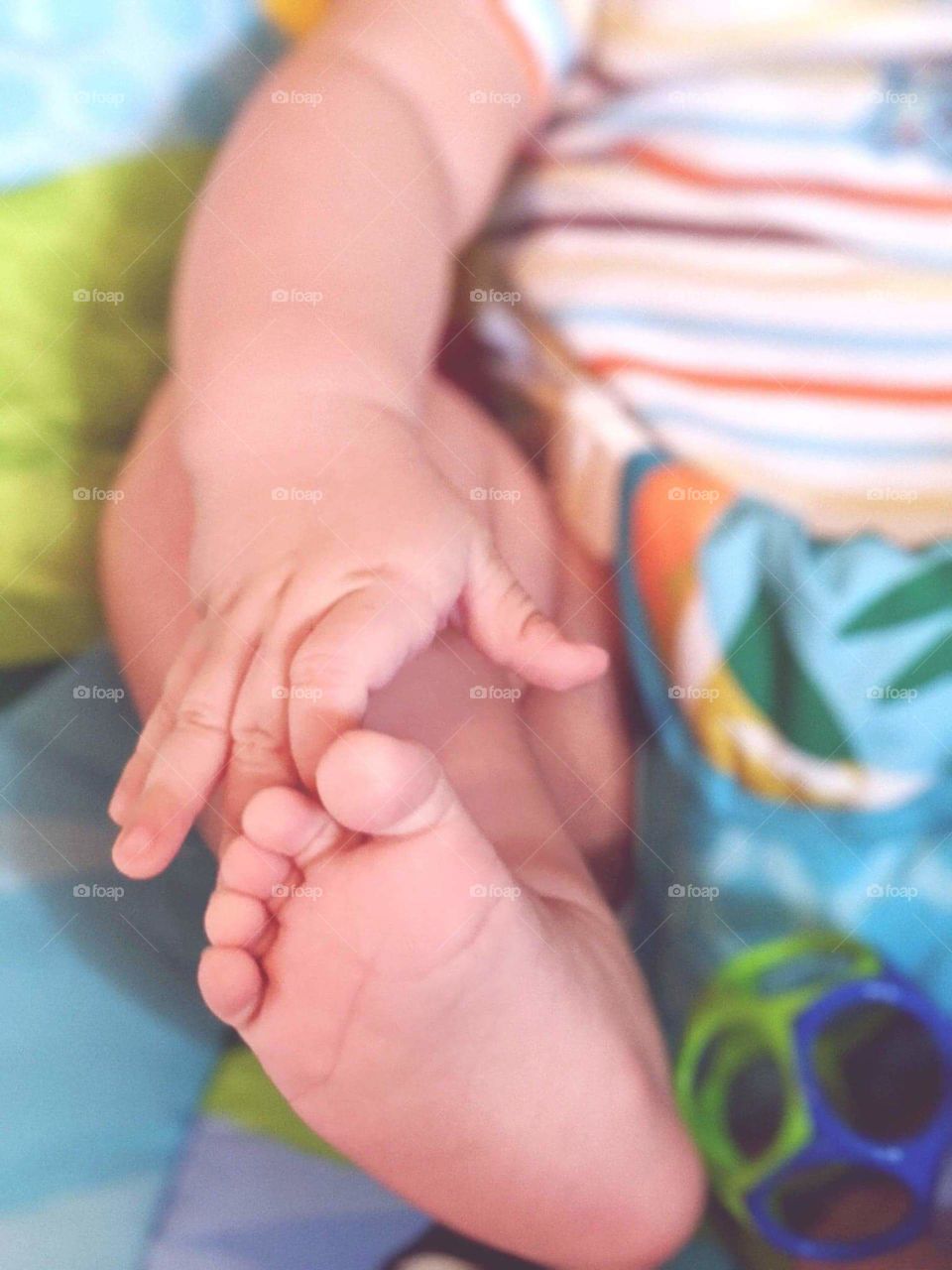 Beautiful hand and feet .