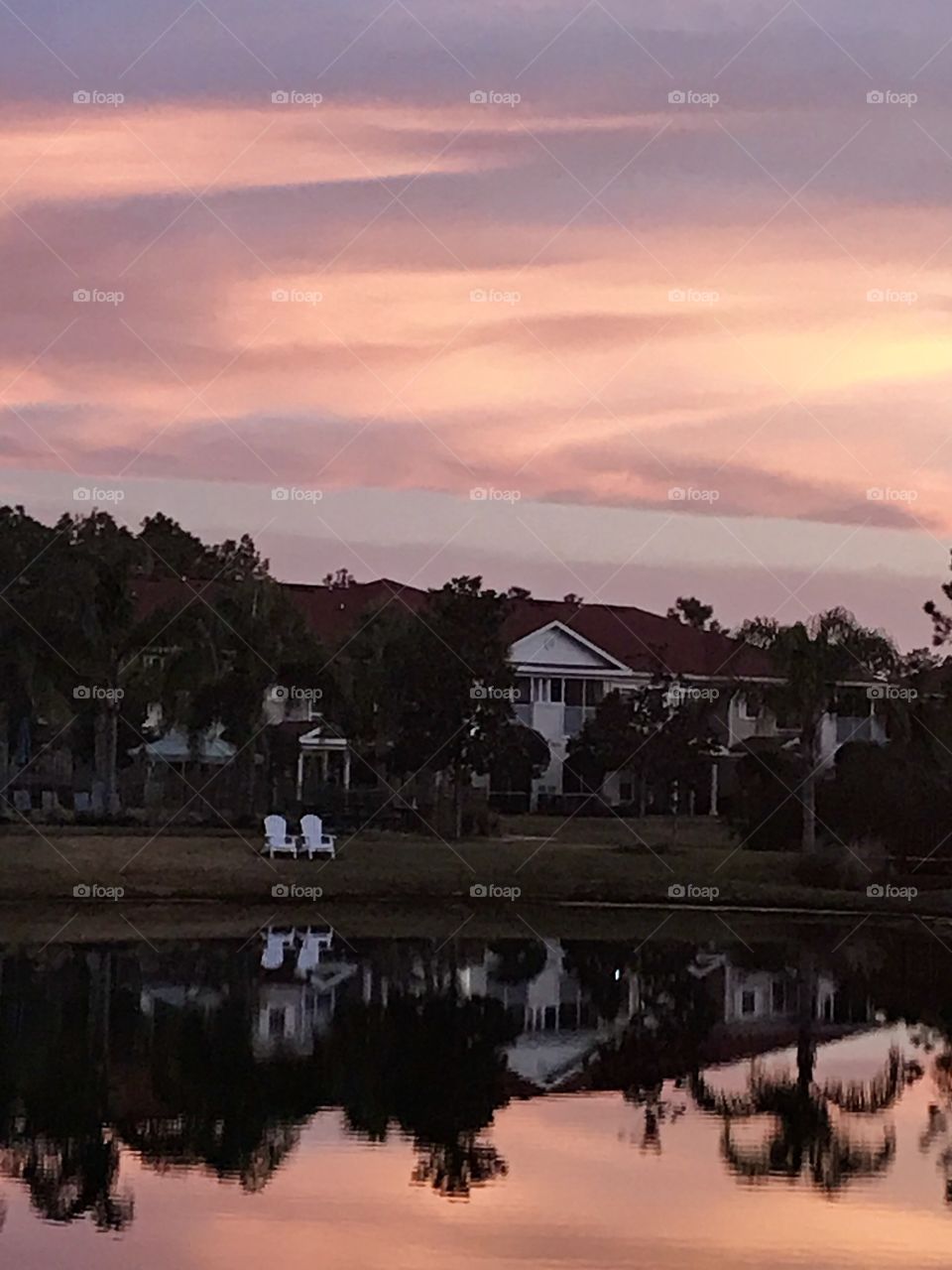 Beautiful Florida sunset in Flagler Beach 