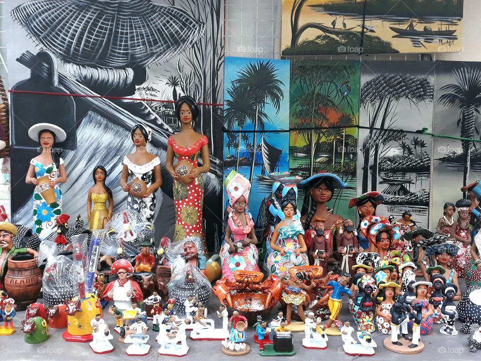 Pernambuco handicraft sold at a popular fair in Recife.