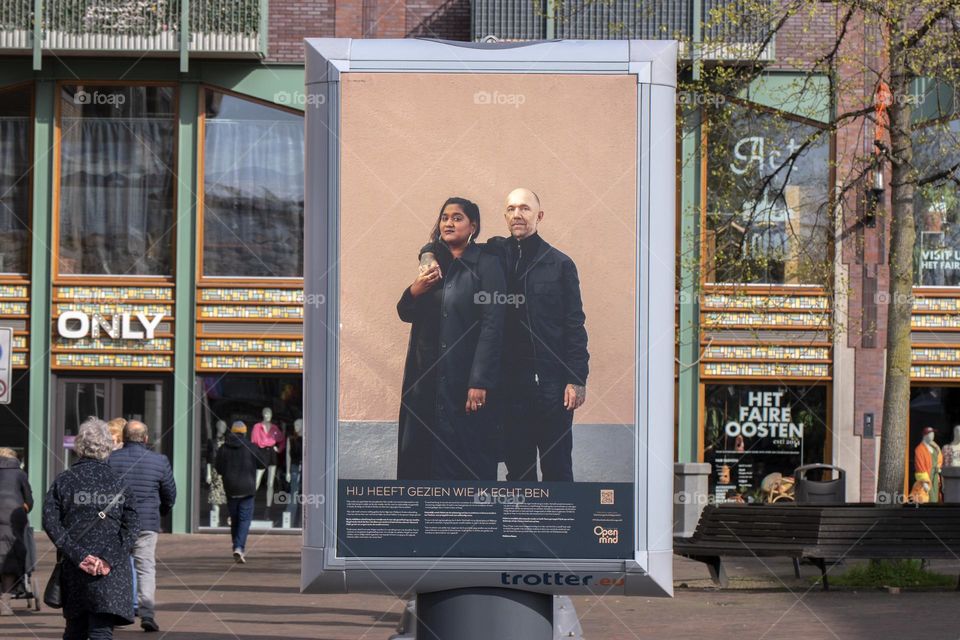 Billboard Open Mind Outdoors Photo Exhibition At Amsterdam The Netherlands 27-4-2023