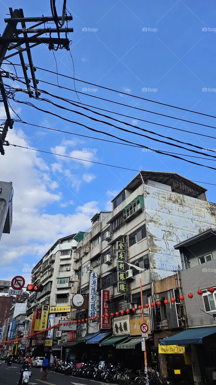 a view of Asia city  Street