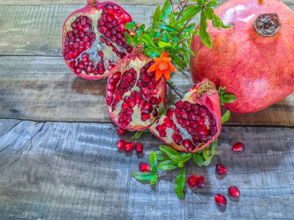 Pomegranate fruits 