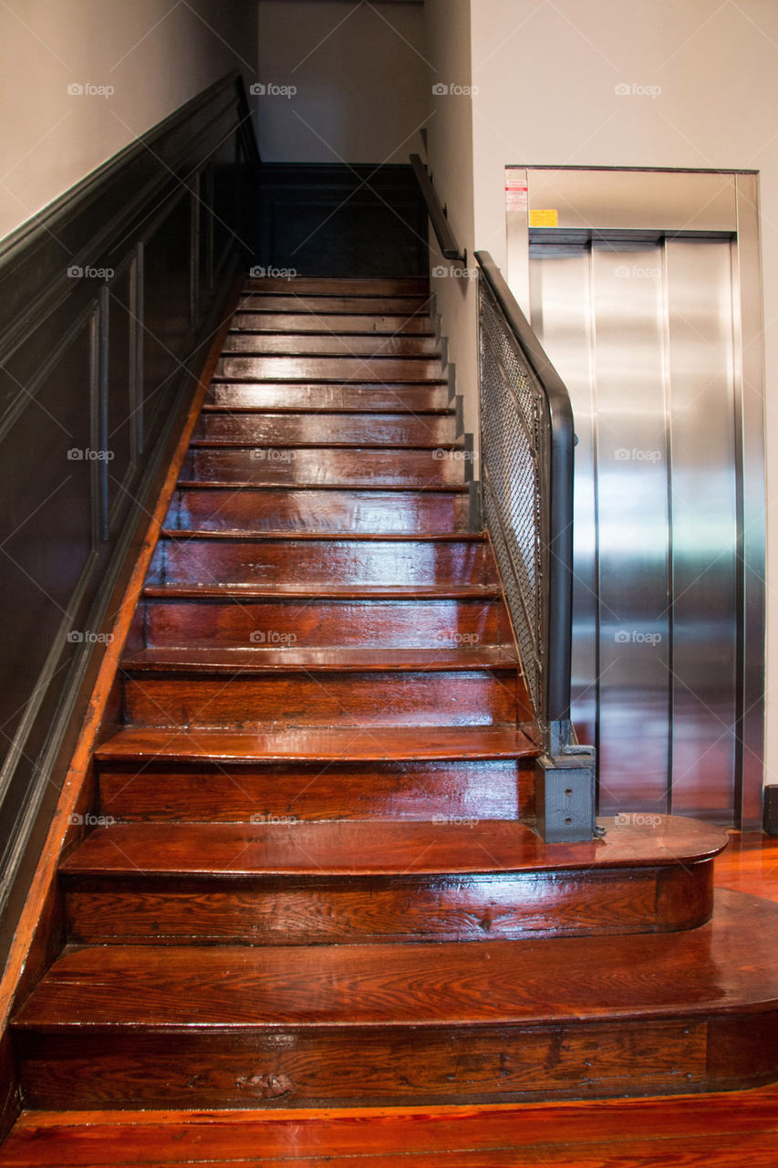 Wooden stairs 