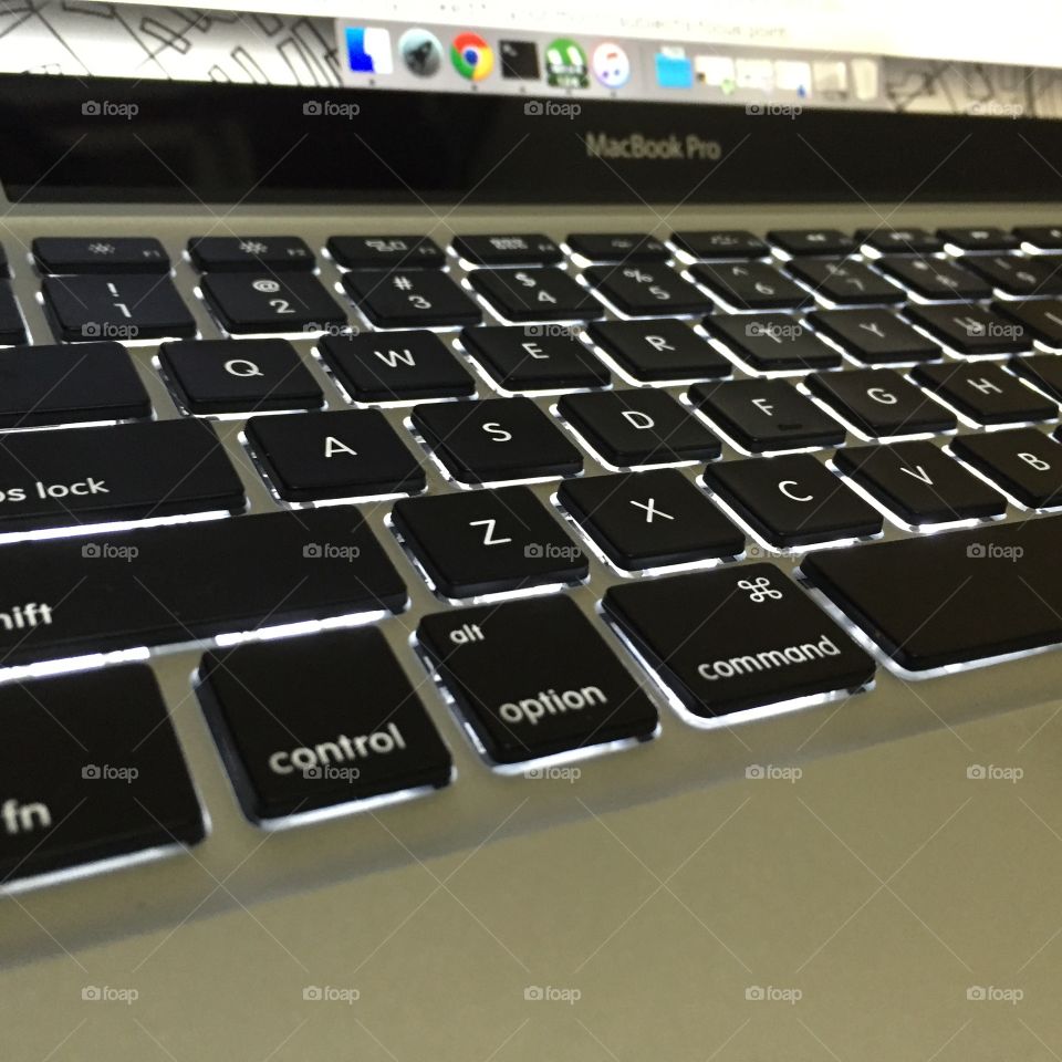 Mac keyboard. I took the photo while i working with it