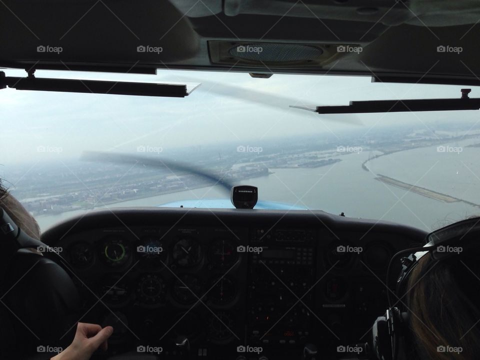 Flying over Amsterdam