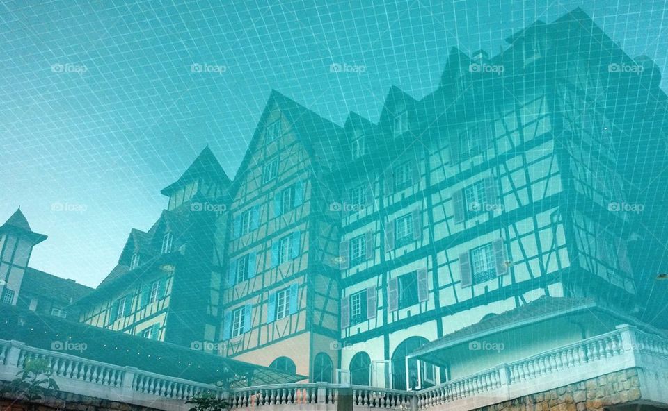 Reflection from pool