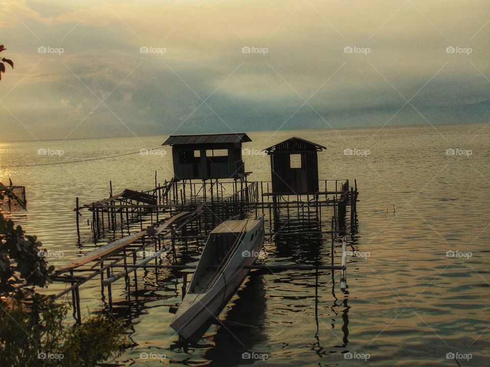 Sunday sunset on matano lake