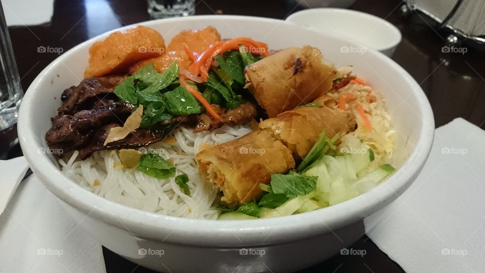 Vietnamese Vermicelli Noodle Dish