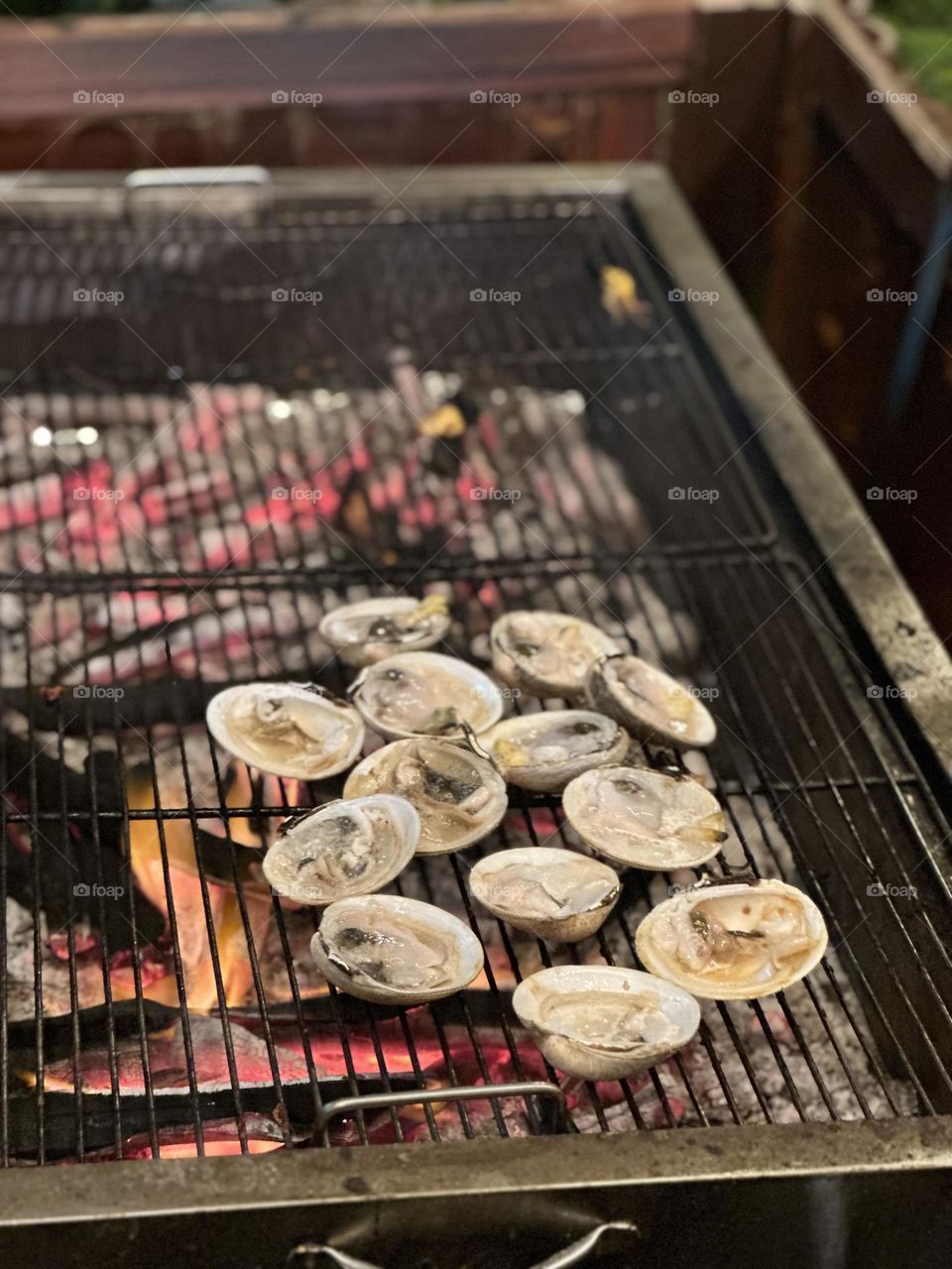 Scallops on grill 