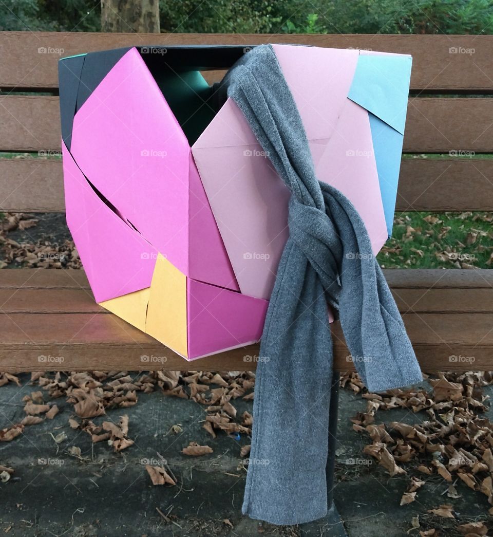 giant origami display visual art fall