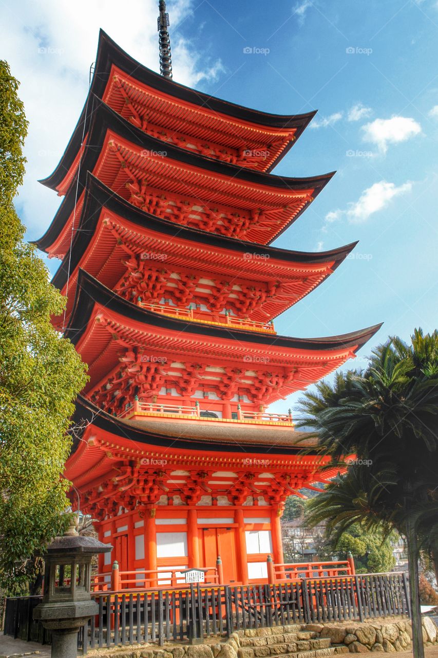 Gojunoto Pagoda, Miyajima Island, Japan. Gojunoto Pagoda, Miyajima Island, Japan