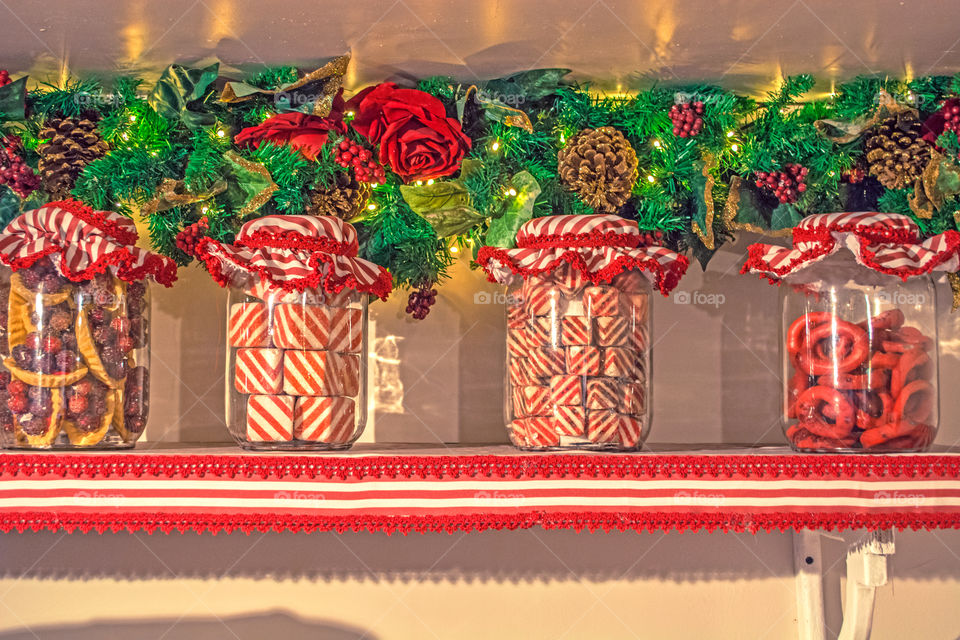 Candy jars for Christmas