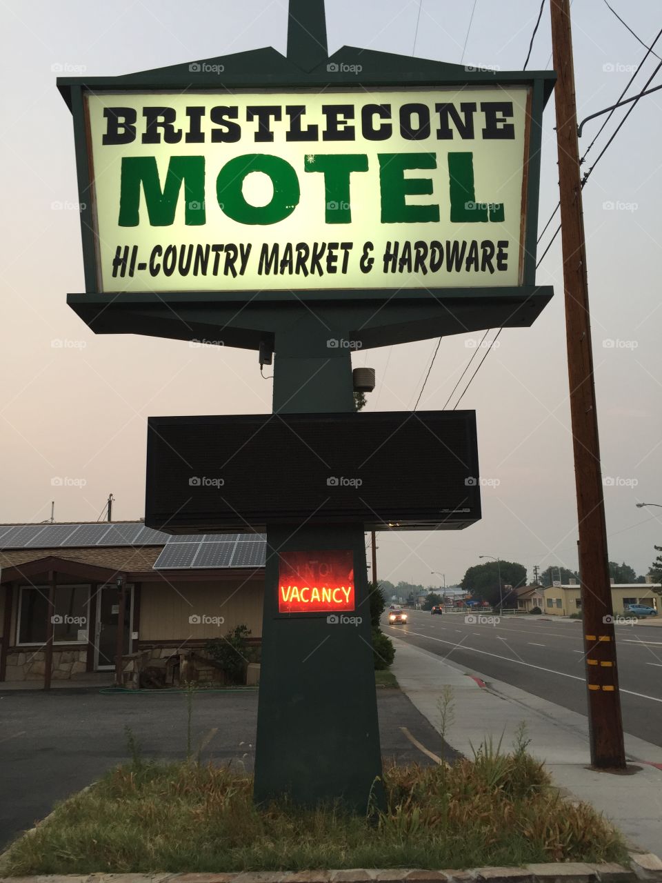 Motel and market sign