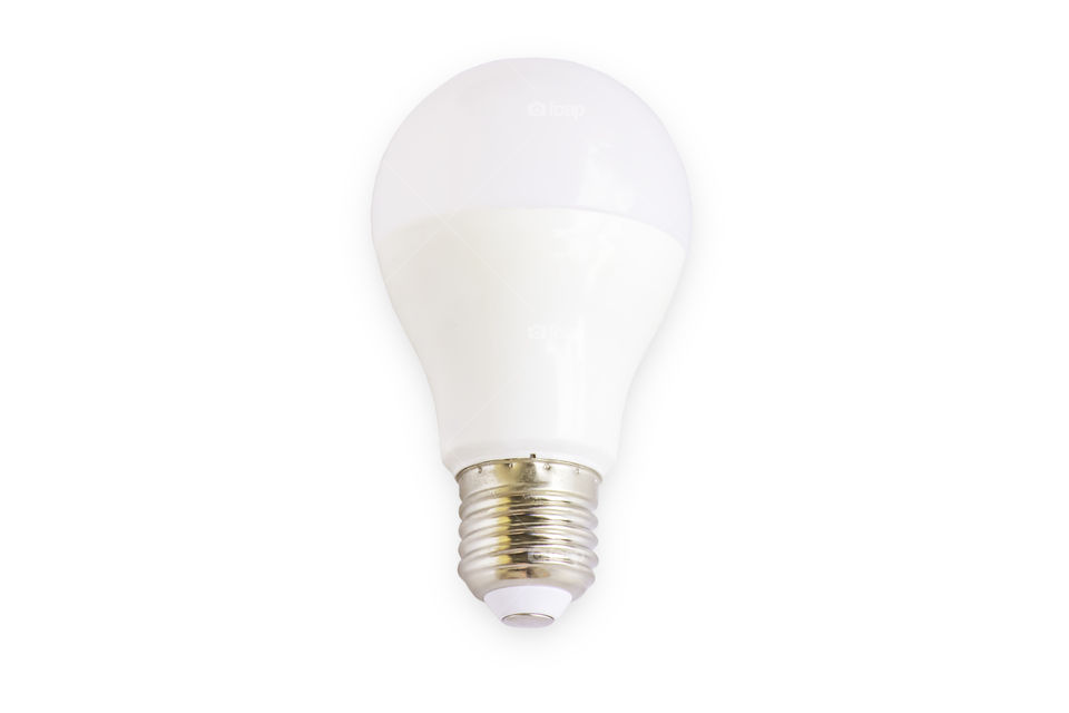 LED bulbs on a white background with clipping path.