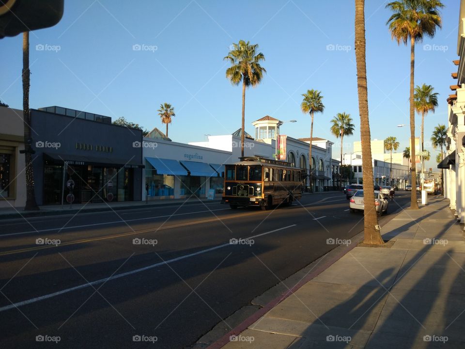 Bustling commercial street