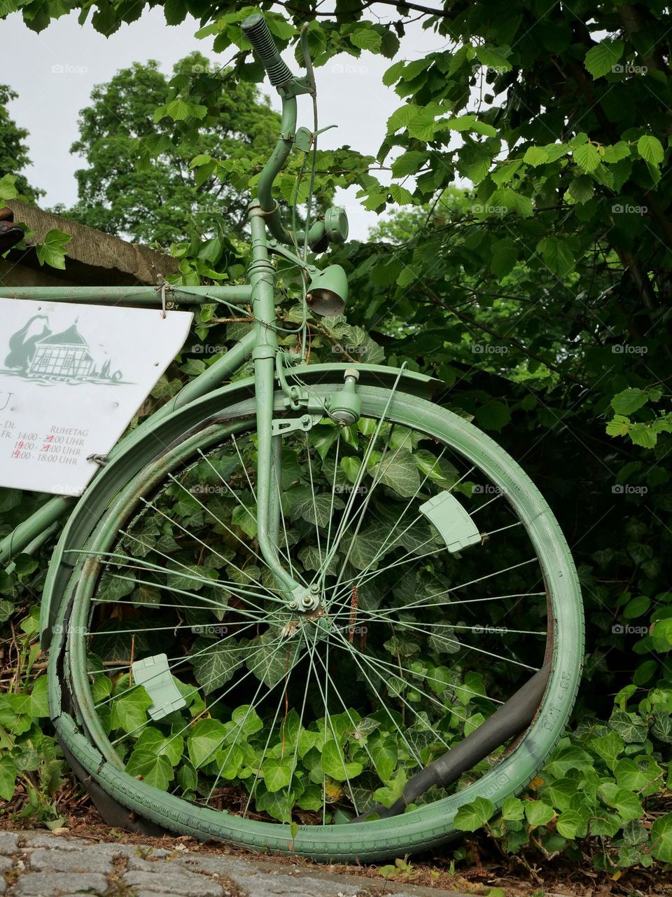 Green bicycle