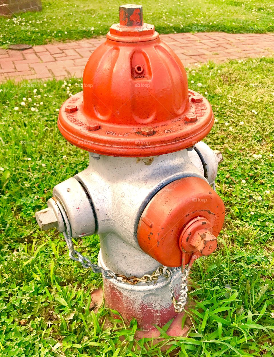 Orange & Silver Fire Hydrant