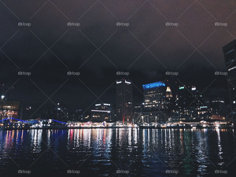 Baltimore harbor skyline 