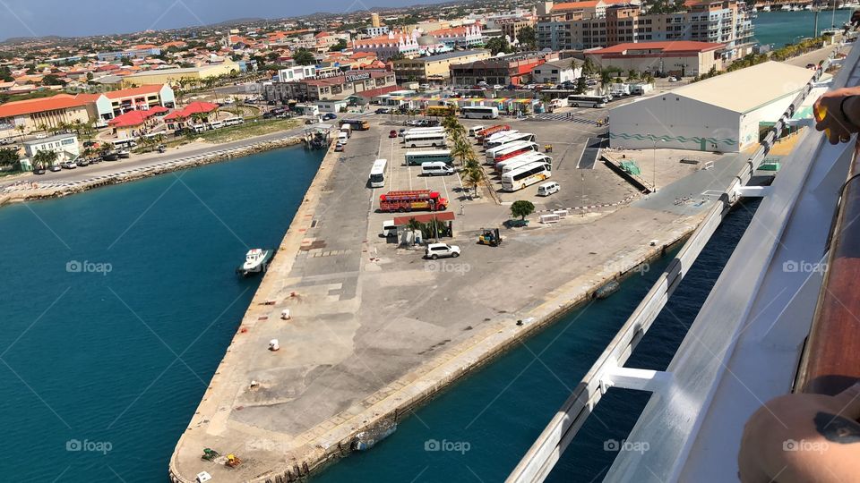 Docking in Aruba on the Carnival Sunshine Cruise 