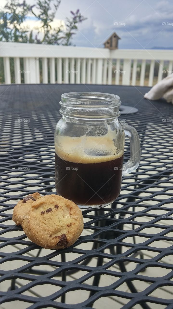 pick me up. coffee and cookies for an afternoon treat