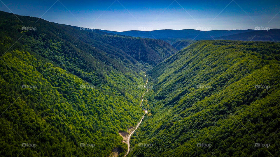 Ariel photo of mountains in Bosnia.