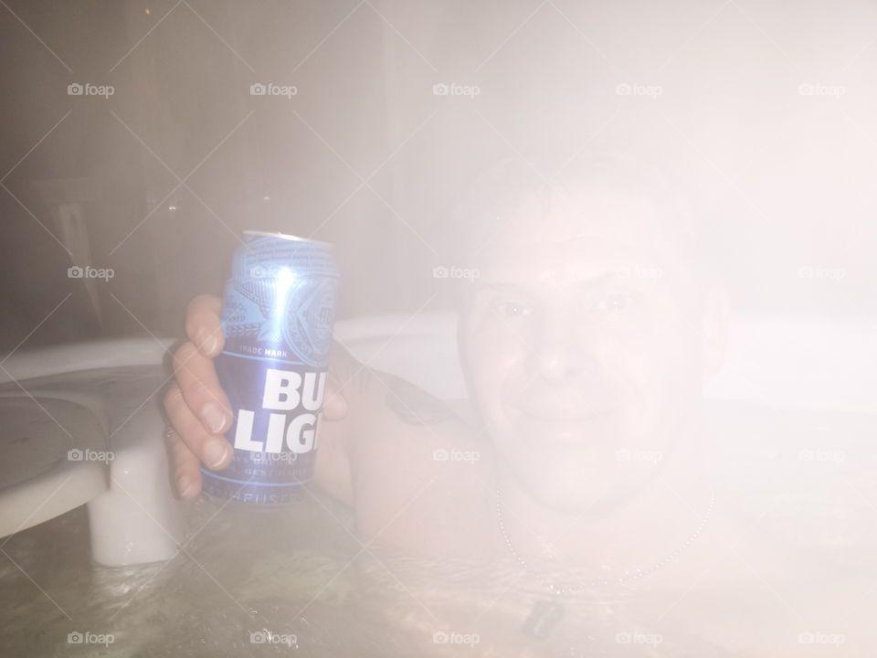hot tubing budlight of a good time