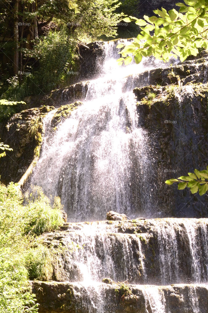 Splashing waterfall.. Made in French woods.