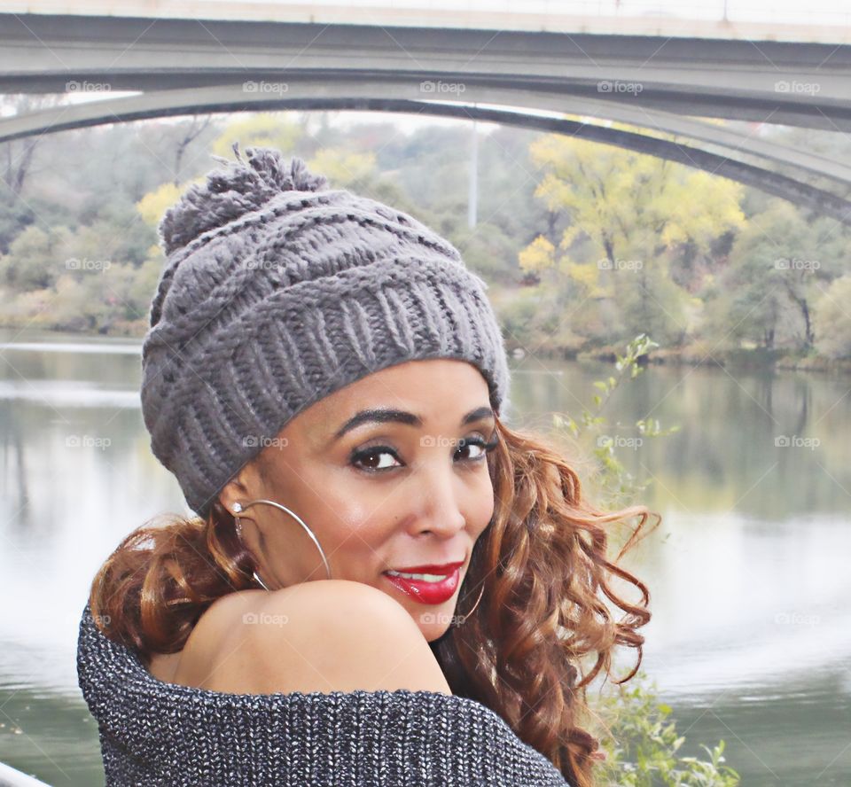 outdoor fashion model photoshoot