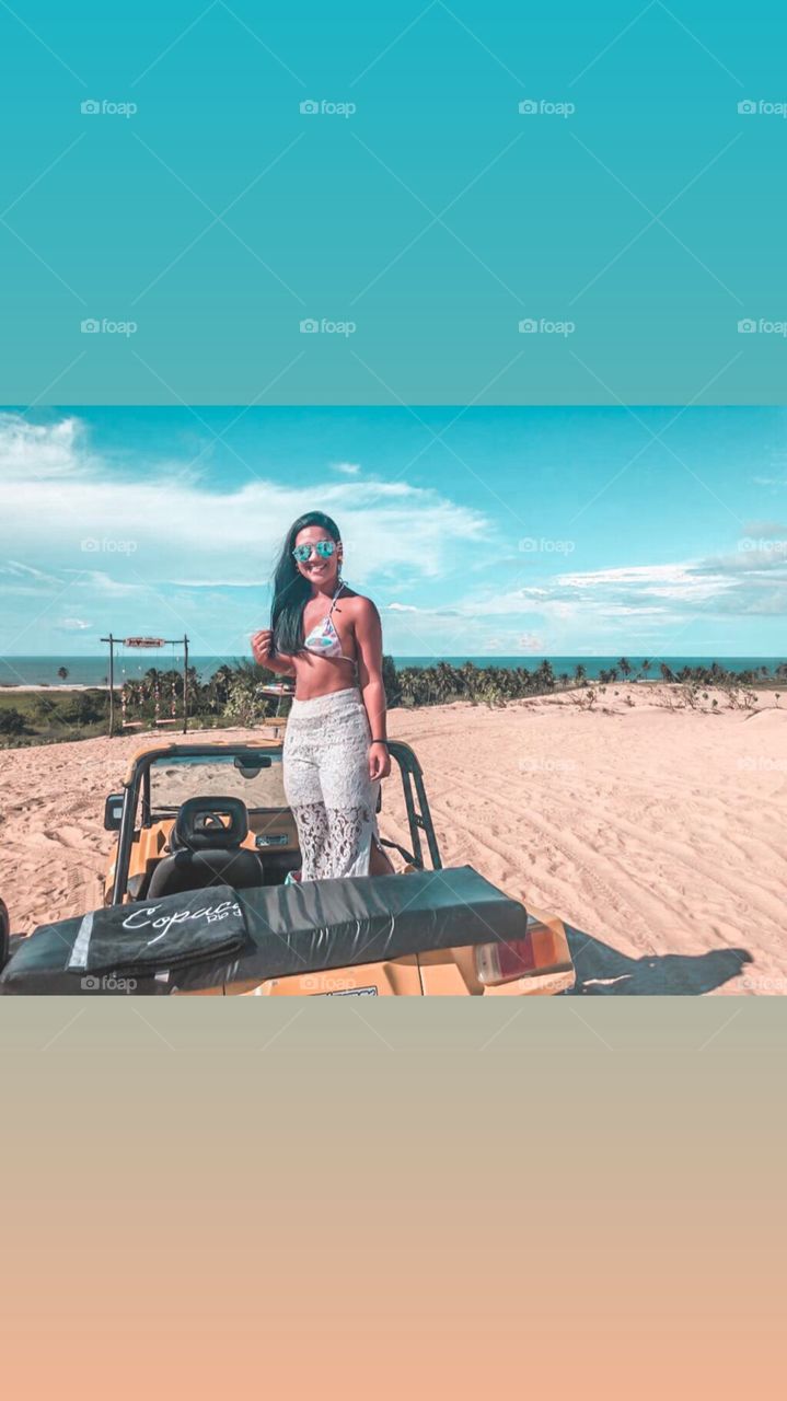 Buggy ride on Cumbuco-Ceará beach.